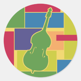 Double Bass Colorblocks Sticker