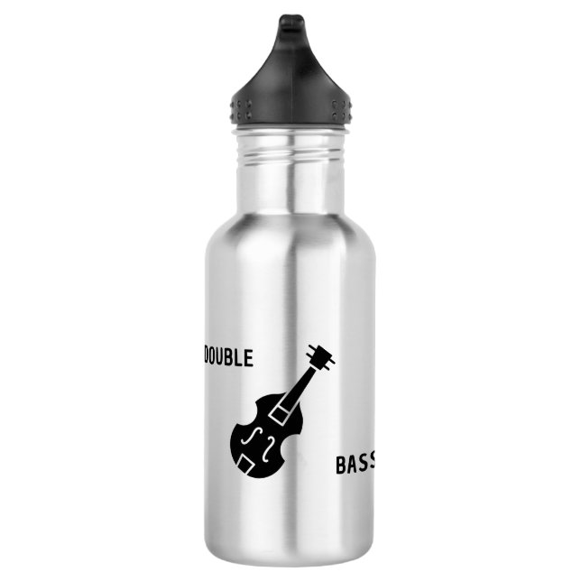 Double Bass in Black 532 Ml Water Bottle (Right)