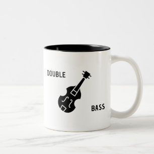 Double Bass in Black Two-Tone Coffee Mug