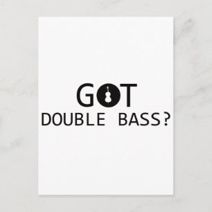 DOUBLE BASS music designs Postcard