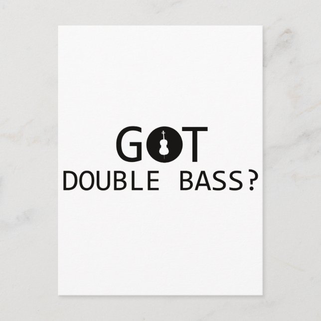 DOUBLE BASS music designs Postcard (Front)