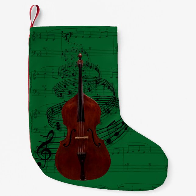 Double Bass Music Stocking (Front)