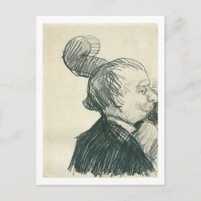 Double-Bass Player (F1244cv) Van Gogh Fine Art Postcard (Front)