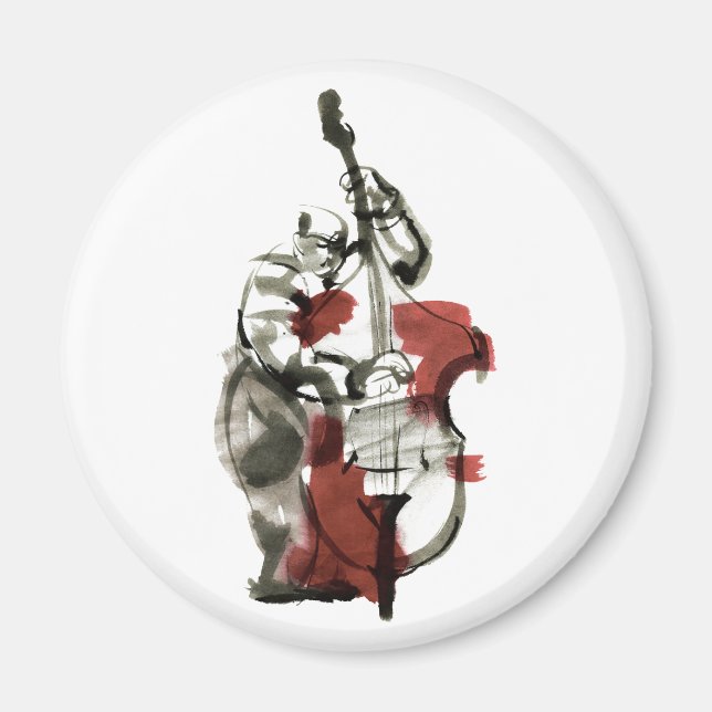 Double bass player magnet (Front)