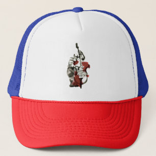Double bass player trucker hat