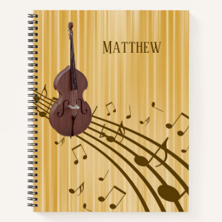Double Bass String Instrument (large) Spiral Notebook