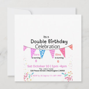 Double Birthday Celebration Save The Date