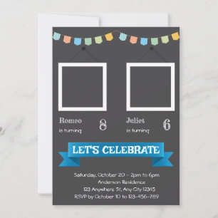 Double Birthday Party Invitation