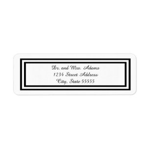 Double Black Trim - Address Label