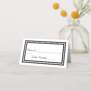 Double Black Trim - Escort Card