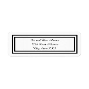 Double Black Trim - Return Address Label