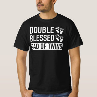 Double Blessed Dad Of Twins - New Father Gift T-Shirt