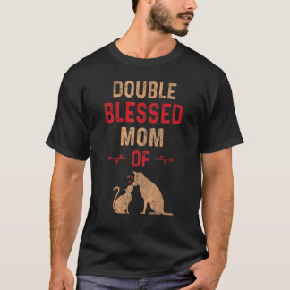 Double Blessed Mum Just A Mum Who Loves Her Cat An T-Shirt