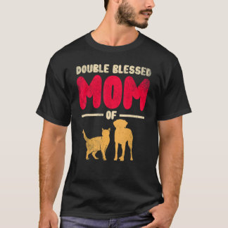 Double Blessed Mum Just A Mum Who Loves Her Cat An T-Shirt