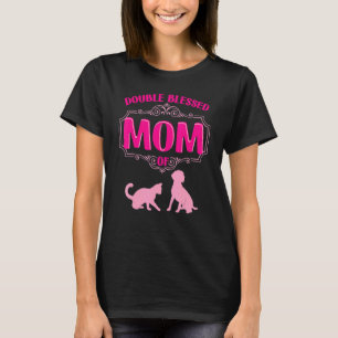 Double Blessed Mum Just A Mum Who Loves Her Cat An T-Shirt