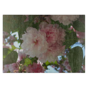 Double Blossoming Cherry Tree I Spring Floral Cutting Board