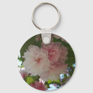 Double Blossoming Cherry Tree I Spring Floral Key Ring