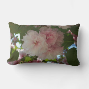 Double Blossoming Cherry Tree I Spring Floral Lumbar Cushion