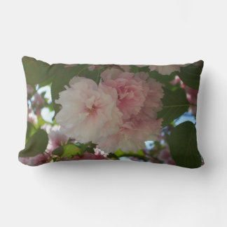 Double Blossoming Cherry Tree I Spring Floral Lumbar Cushion