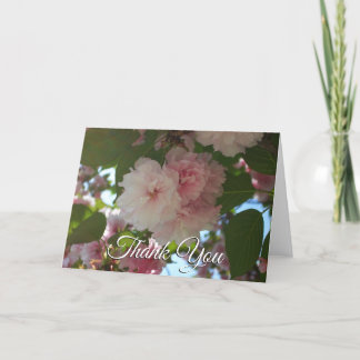 Double Blossoming Cherry Tree I Spring Floral Thank You Card