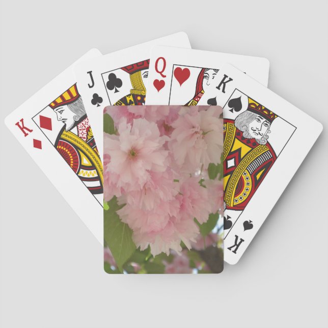 Double Blossoming Cherry Tree II Spring Floral Playing Cards