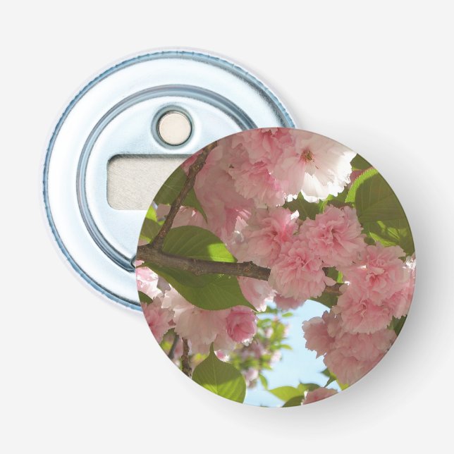 Double Blossoming Cherry Tree III Spring Floral Bottle Opener (Front)