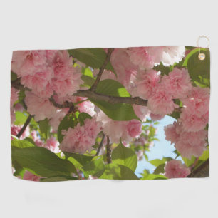 Double Blossoming Cherry Tree III Spring Floral Golf Towel