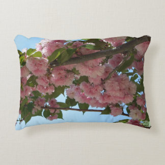 Double Blossoming Cherry Tree IV Spring Decorative Cushion