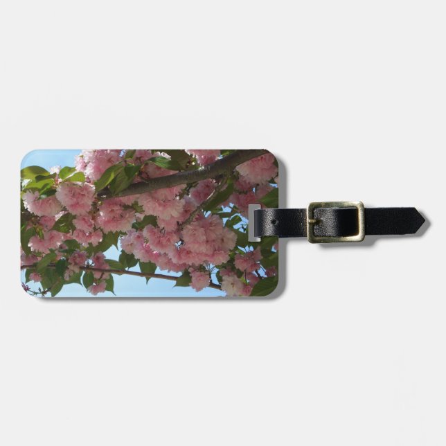 Double Blossoming Cherry Tree IV Spring Luggage Tag (Front Horizontal)