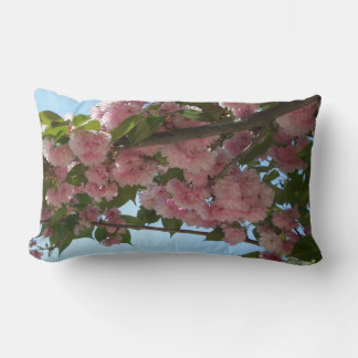 Double Blossoming Cherry Tree IV Spring Lumbar Cushion