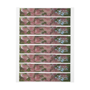 Double Blossoming Cherry Tree IV Spring Wrap Around Label