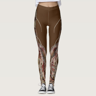 Double Blue Ring Octopus - Side-facing Leggings