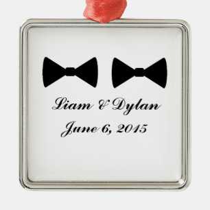 "Double Bow Ties" Premium Christmas Ornament