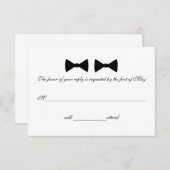 "Double Bow Ties" RSVP Cards (Front/Back)