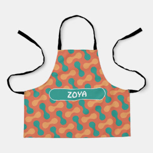 Double Bubble Peach Yellow Minimal Pattern Apron