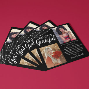 Double Celebration 2 Photo Graduation Thank You Card