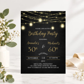 Double Celebration Joint Birthday Party Invitation