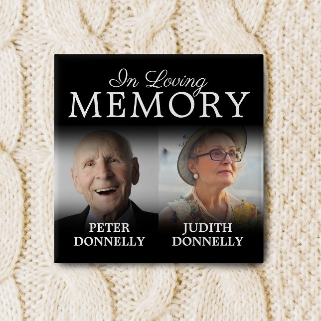 Double Celebration of Life Memorial Button (Creator Uploaded)