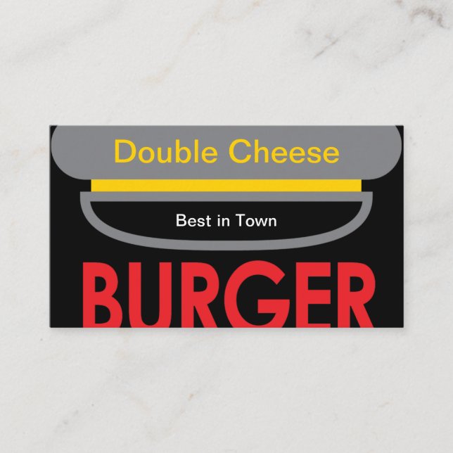 Double Cheese Burger Business Card (Front)
