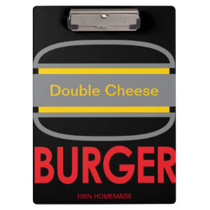 Double Cheese Burger Icon Fun Clipboard