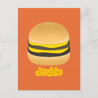 Double cheese burger version2 postcard