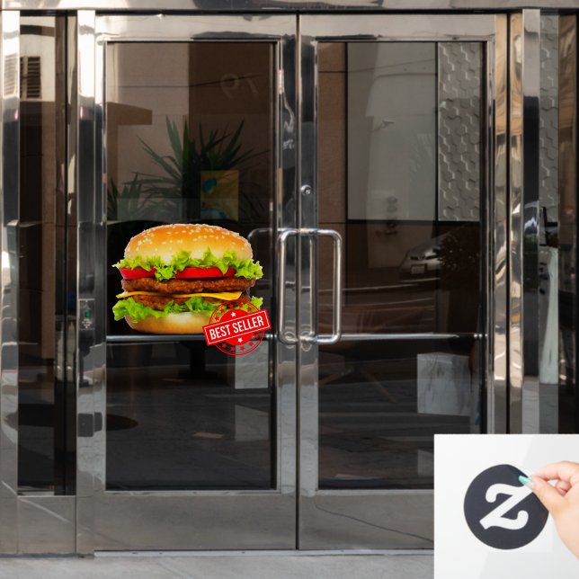Double Cheeseburger Best Seller Burger Advert (Office Door)