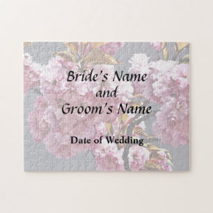 Double Cherry Blossom Branches Wedding Products Jigsaw Puzzle