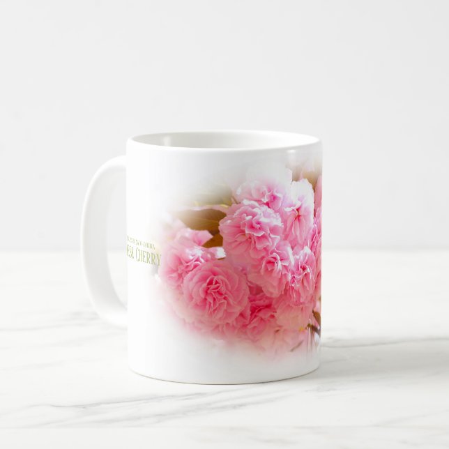 Double Cherry Blossom: Sato-zakura Coffee Mug (Front Left)