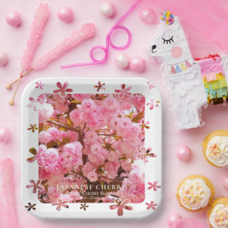 Double Cherry Blossom: Sato-zakura Paper Plate