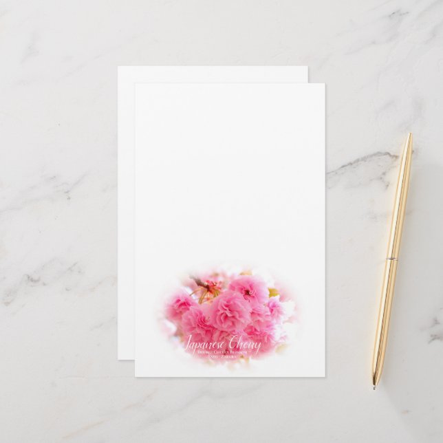 Double Cherry Blossom: Sato-zakura Stationery (Front/Back In Situ)