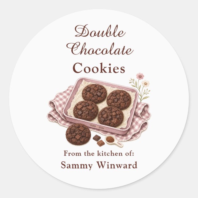 Double Chocolate Cookie Gift Label (Front)