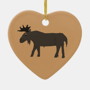 Double Chocolate Moose ornament