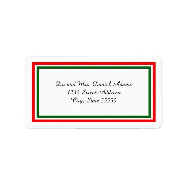 Double Christmas Trim - Address Label (Front)