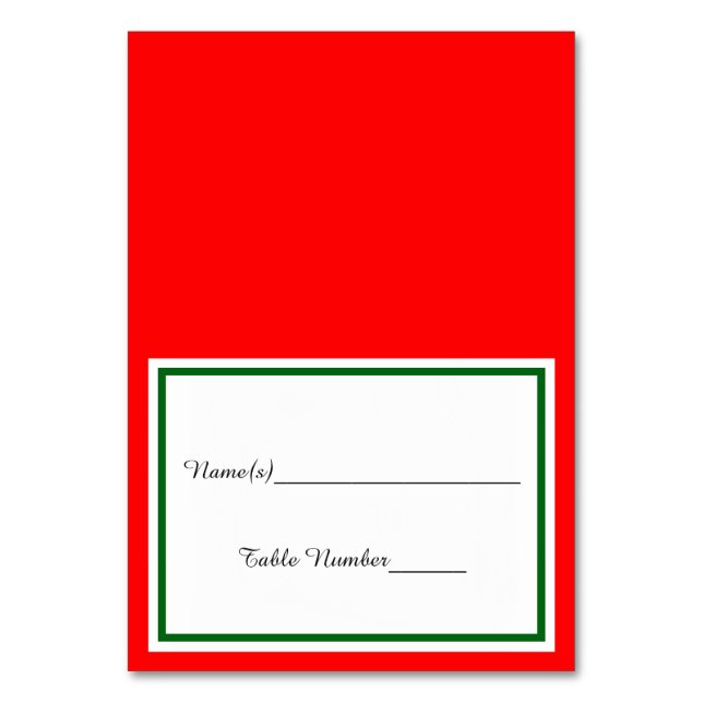 Double Christmas Trim - Escort Card (Front)